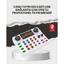 Uravas Store Çok Efektli Yayın Ses Mikseri USB Kablosuz Uyumlu