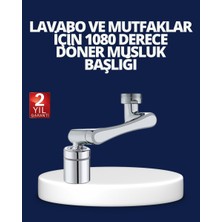Kont Esnek 1080° Musluk Başlığı 3 Eklemli Hareketli Su Modlu Lavabo Aparatı