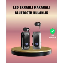 Kont Dijital Göstergeli Bluetooth Kulaklık – Klipsli ve Şık Tasarım