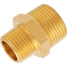 Primeaks 3/4" x 1/2" Sarı Pirinç Orantılı Nipel - Çift Taraflı Dış Diş