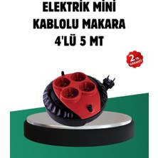Kont Türkiye Üretimi 5 Metre 4 Prizli Kablolu Makara