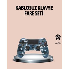 Kont Bluetooth Kablosuz Ps4 Gamepad Çift Motorlu Siyah Controller