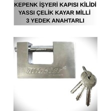 Kl Home 5.000 ÇEVRİM (AÇMA-KAPAMA)Güvenlikli 80MM Kayar Milli Krom Kaplama Asma Kilit