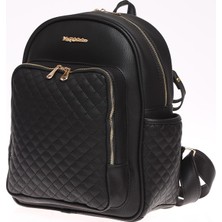 NessiWorld Dust Deri Anne Bebek Bakım Sırt Çantası 7130 Siyah