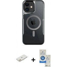 Marsilyan™- iPhone 11 Kılıf Yadigar Klasik Özel Seri - Şeffaf Royal Nano Ekran Koruyucu + Turuncu Renkli Kamera Lens Koruma Cam