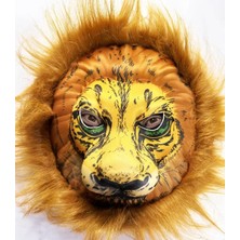 Midas Toptan Home Peluş Aslan Maskesi Kahverengi Yeleli Mega Peluş 33 No