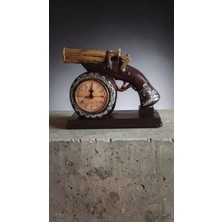 Famemus Accessory Silah Görünüm Dekor ve Hediyelik Ürün Silah Saat Biblo Boyut :22*18 cm