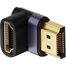 Kont Ally HDMI To HDMI 8k 2.1uhd 90 Derece Mıknatıs Başlıklı Çevirici Otg ADAPTÖR-(5775)