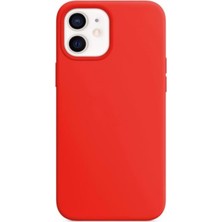 Ve Kırmızı iPhone 12 ile Uyumlu Rose Serisi Silikon Kılıf