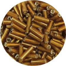 Die Grup Uzun Boru Kesme Boncuk Çap 2mm Uzunluk 10 mm - 60 Gram - Altın Sarısı - BNC270
