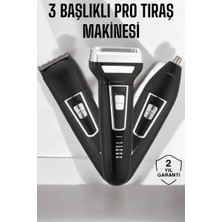 Kont 3 Başlıklı Profesyonel Tıraş Makinesi