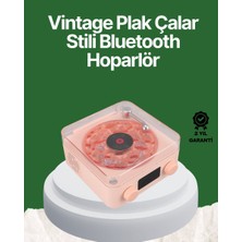 Kont Vintage Tarz Bluetooth Hoparlör – Gece Işığı ve Zaman Göstergeli