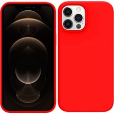 Ve Kırmızı iPhone 12 Pro Max ile Uyumlu Rose Serisi Silikon Kılıf