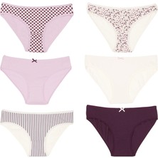 Nixci İntimates Kadın %95 Pamuklu Slip Külot Desenli Çoklu Paket