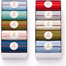 Midlora Kadın Modal Soket Çorap 10’lu Set (35-40 Numara) Bilek Üstü Terletmez Koku Yapmaz Dikişsiz Kutulu