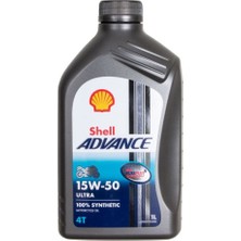 Shell Advance 4t Ultra 15W/50 1 Litre Motosiklet Motor Yağı - 0781387029531