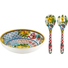 LuckyArt Lemozia Melamin 3’lü Salata Servis Seti