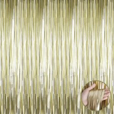 Uravas Store Mat Altın Püsküllü Kapı Perdesi - Parti, Bekarlığa Veda, Doğum Günü 1x2 M