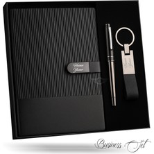 MELL & SWIPE Kişiye Özel Organizer Seti Isim Yazılı Defter Kalem Anahtarlık Vıp Hediye Kutulu Premium Hediye