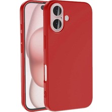 Ve Kırmızı iPhone 16 Plus ile Uyumlu Rose Serisi Silikon Kılıf