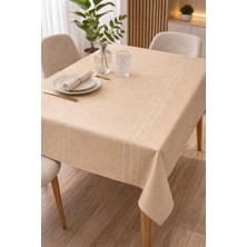 Opia Loom Dertsiz, Leke Tutmaz, Özel Dokulu, Colber, Bej Renk Mutfak ve Salon Masa Örtüsü