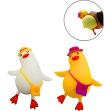 MİNGODAN Jel ve Köpük Dolgulu Sukuşi Ördek Duck Oyuncak, Sık Bırak Esnek Duyusal Dokunsal Anti Stres Oyuncak