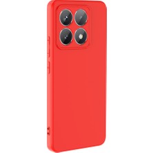 Ve Kırmızı Xiaomi Mi 14T  ile Uyumlu Rose Serisi Kamera Korumalı Silikon Kılıf