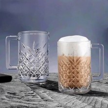 Uravas Store 6'lı Kulplu Kristal Meşrubat Bardağı