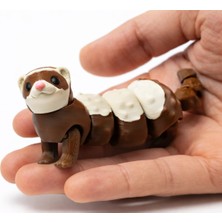 Yapı3D Eklemli Gelincik Figür – Hareketli Sevimli Ferret Oyuncak – Masaüstü Dekoratif Obje –