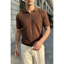 Livio Ferri Chapa Regular Fit Polo Yaka Erkek Kısa Kol Dokulu Triko Tişört