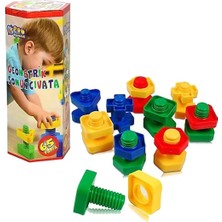 Poçi's World HC1046 Hayvan Figürlü Kapta 66 Parça Geometrik Somun Cıvata