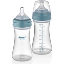 Uravas Store Biberon Anti Kolik Biberon 250 ml Kapaklı Biberon 0 - 6 Ay (Yaş Akış)