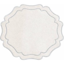 Diva Home Deri Nakışlı Amerikan Servis Altlığı Sıvı Geçmez Leke Tutmaz 6lı 33 x 45 cm