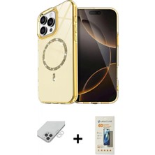Marsilyan™- iPhone 14 Pro Max Kılıf Kıvılcım Form Prime - Siyah 6d Mat Seramik Hayalet Nano Ekran Koruyucu + Gümüş Band Metal Kamera Lens