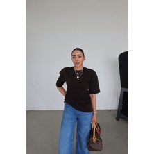 Özge Özgenç Omuzu Vatkalı Önü Büzgülü Bluz