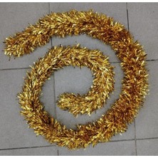 İrem Parti Dükkanı Yılbaşı Garland Sim Ağaç Süs Kalın Kesim Gold Altın 10 cm x 2 Metre 1 Adet