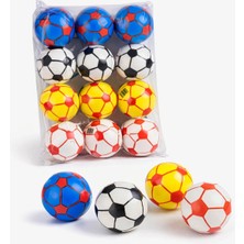 MİNGODAN 12’li Futbol Stres Topu - Taraftar Sık Bırak Stres Giderici Top & Takım El Bilek Egzersiz Topu