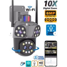 Midcom Orino 4 Lens 8mp 10X Zoom Akıllı Kamera Gece Görüş Uzak Izleme 360° Hareketli Wifi Waterproof