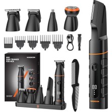 Maxgroom Erkekler Için 5'i 1 Arada Özel Tıraş Makinesi, Şarj Istasyonlu Vücut Tıraş Makinesi, Erkekler Için Ipx6 Su Geçirmez Tıraş Makinesi,