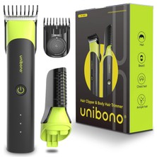 Unibono Erkek Vücut Tüyü Kesme Seti (Siyah)