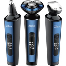 Zilan 4'ü 1 Arada Elektrikli Tıraş Makinesi Sakal Düzeltici Erkekler Sakal Jilet Yüz Kılı Düzeltici Düzelticiler Kontur Kesici Sakal Düzeltici Erkekler Burun Kılı Düzeltici Erkekler Sakal Kesme Makinesi