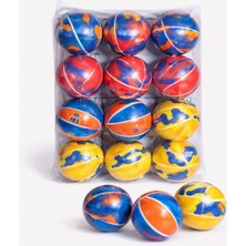 MİNGODAN Zıplayan Renkli Mini Basket Topu 12’li Set - Zıp Zıp Top, Stres Topu Eğlenceli Sünger Oyun Topu