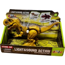 Poçi's World SH40652 Kurmalı Işıklı Sesli Yürüyen Dinozor -Zrv