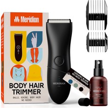 Meridian Intimate Razor Erkek Elektrikli Intimate Spreyli (50 Ml) | Testis Jilet | Kasık Kılları, Koltuk Altı ve Göğüs Için Erkek Vücut Tıraş Makinesi Su Geçirmez, Cilt Dostu 90 Dakikalık Pil