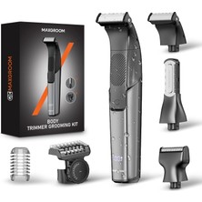 Maxgroom Erkekler Için 3'ü 1 Arada Vücut Tıraş Makinesi, Erkekler Için Su Geçirmez Kuru ve Islak Mahrem Tıraş Makinesi, Düzeltme Ataşmanlı Erkek Vücut Bakım Seti (Siyah)