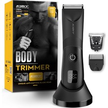 Kibiy Erkekler Için Özel Tıraş Makinesi, LED Işıklı ve Ekranlı Kibiy Elektrikli Vücut Tıraş Makinesi, Erkeklerin Özel Bölgesi Için Ipx7 Su Geçirmez Tıraş Makinesi,