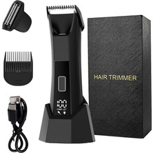 Gesundpur Suya Dayanıklı Erkek Düzeltici, Çift Bıçaklı Erkek Vücut ve Samimi Saç Düzeltici | LED Ekranlı, Hassas Bıçağı ve Ayarlanabilir Tarağı Olan Cilt Dostu Elektrikli Tıraş Makinesi