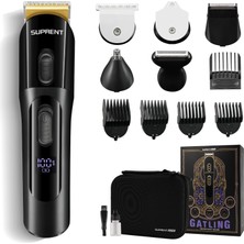 Suprent Sakal Düzeltici Erkek Bodygroom 16 Parça Vücut Bakım Seti, Saç Düzeltici, Sakal, Saç, Vücut, Kasık, Burun ve Kulaklar Için Vücut Tıraş Makinesi Ipx7 Su Geçirmez Kuru