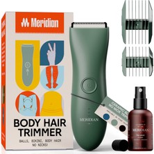 Meridian Intimate Razor Erkek Elektrikli Intimate Spreyli (50 Ml) | Testis Jilet | Kasık Kılları, Koltuk Altı ve Göğüs Için Erkek Vücut Tıraş Makinesi Su Geçirmez,cilt Dostu 90 Dakikalık Pil Yeşil