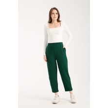 Muzotex Ithal Krep Kumaş Şalvar Model Cepli Balon Pantolon